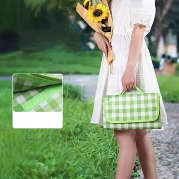 Waterproof Picnic Blanket - Thickened With Aluminum Mold Moisture-proof, Portable Outdoor Camping Mat, Handbag Style Design, Suitable For Picnics, Beaches, Hiking, And Festivals